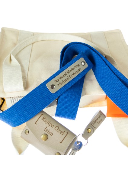 Koyu Mavi Renk, Öğrencilere Özel Kişiselleştirilebilir Anlamlı Hediye Çanta Askısı, 160 Cm Kayış fırsatları