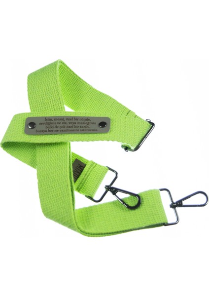 Neon Yeşil Renk, Renkli İş Analistleri İçin Kullanışlı Adınıza Özel Çanta Kayışı Tasarımı, 160 Cm