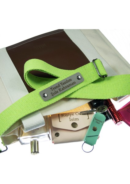 Neon Yeşil Renk, Renkli İş Analistleri İçin Kullanışlı Adınıza Özel Çanta Kayışı Tasarımı, 160 Cm fiyatları