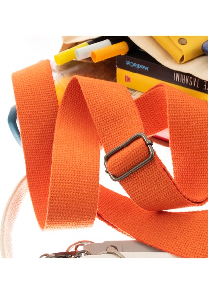 Mercan Renk, Kendi Adınıza Tasarlanmış Tasarım Hediye Omuz Askısı, 220 Cm Çanta Askısı fırsatları