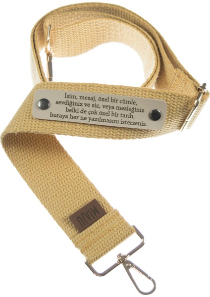 Hardal Renk, Avukatlar Için Isme Özel Çanta Askısı, 220 cm Günlük Kullanım Isme Özel Tasarım