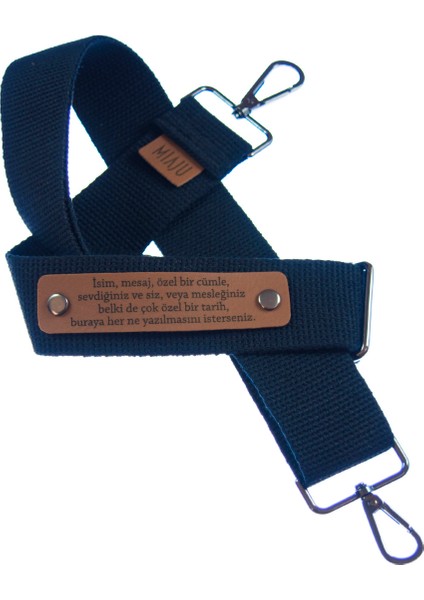 Lacivert Renk, Müdürler Için Kişiye Özel Şık ve Modern Çanta Omuz Askısı, 140 cm Benzersiz k