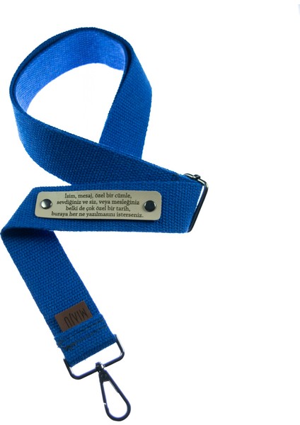Koyu Mavi Renk, Ayartokalı Kişiye Özel Laptop Çanta Askısı, 180 Cm İsme Özel Hediyelik Tasarım Kayış