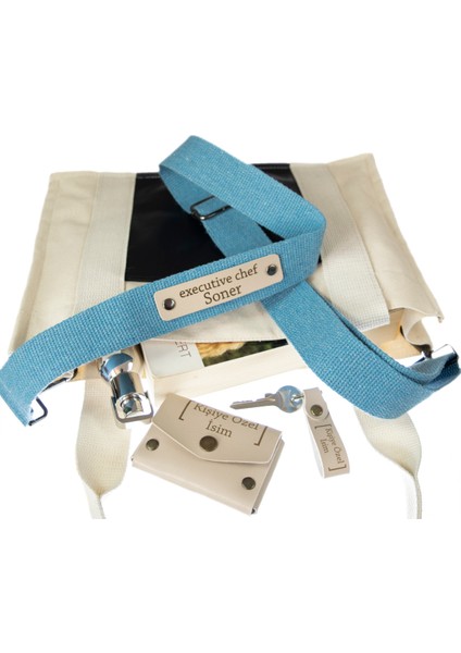 Mavi Renk, Pamuklu Çanta Askısı, Kişiselleştirilebilir ve Dayanıklı, 160 Cm İsme Özel Hediyelik fiyatları