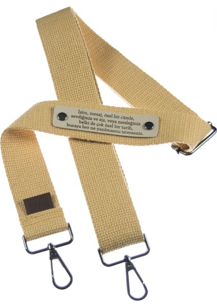 Hardal Renk, Yoga Çantanıza Özel Omuz Askısı, Kişiye Özel Hediye Seçeneği, 180 Cm Özel Tasarım