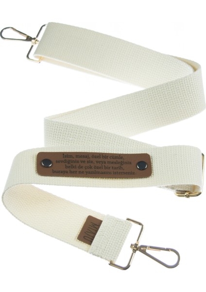 Krem Renk, Kişiye Özel Uzun Çanta Askısı, 220 Cm Fonksiyonel Ve Şık, Sevdiğine Özel Hediye