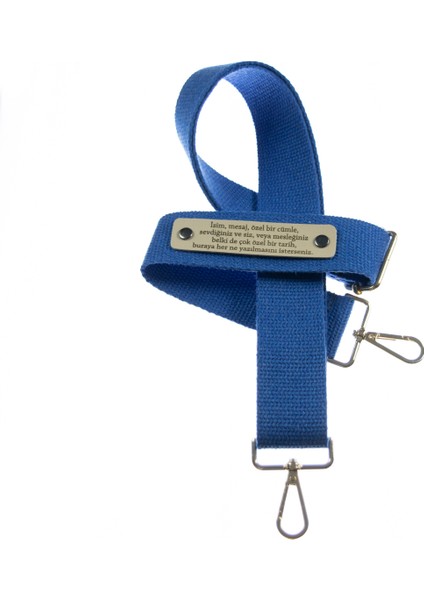 Koyu Mavi Renk, Sinemacılara Özel Şık Ve Kullanışlı Dayanıklı Çanta Kayışı, 180 Cm İsme Özel Dokunuş