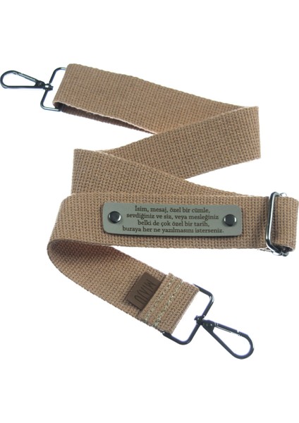 Açık Kahve Renk, Kişisel Seçimlerinizi Yansıtan İsme Özel Çanta Omuz Kayışı,200 Cm Özel Tasarım