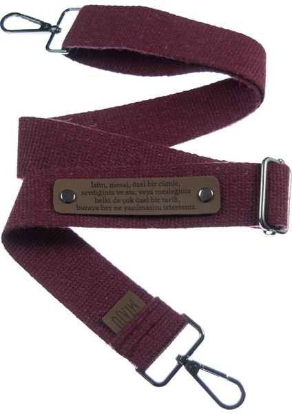Bordo Renk, Şık Ve Fonksiyonel, Kişisel Dokunuşlu Çanta Kayışı, 220 Cm, Unutulmaz Hediye Omuz Askısı