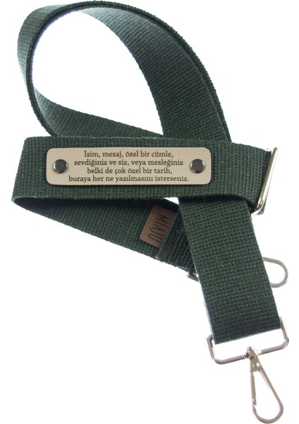 Koyu Yeşil Renk, Kişiye Özel Müzik Öğretmenleri İçin Kullanışlı Çanta Askısı Tasarımı, 120 Cm