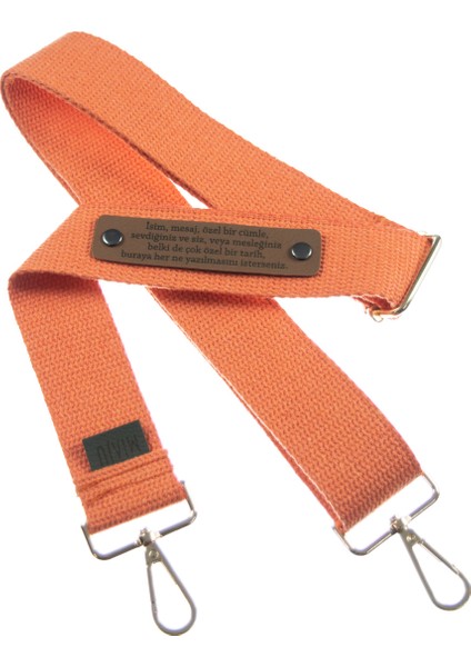 Mercan Renk, İsminize Özel, Laptop Çanta Kemeri, 160 Cm, Yedek Çanta Kayışı
