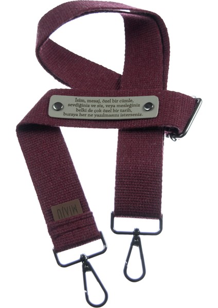 Bordo Renk, Sevdiklerinize Özel Tasarım Hediyelik Çanta Askısı, 180 Cm Kişisel Hediyelik Kayış