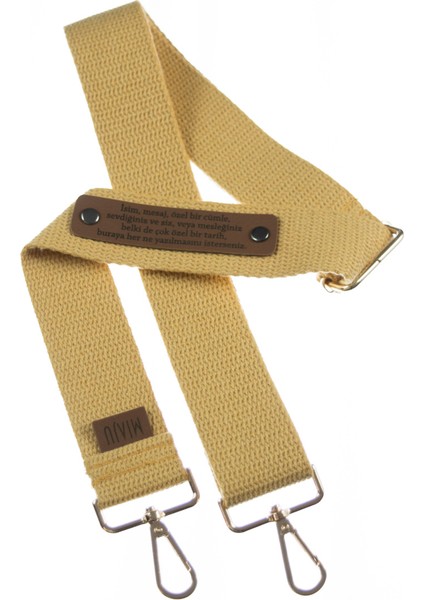 Hardal Renk, Adınıza Özel Kişiselleştirilebilir, 200 Cm, Öğretmenler İçin Şık Çanta Askısı