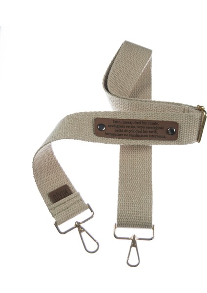 Sütlü Kahve Renk, Sevgiliye Özel Anlamlı Hediyelik Çanta Omuz Kayışı,140 Cm Kişiye Özel Detaylı