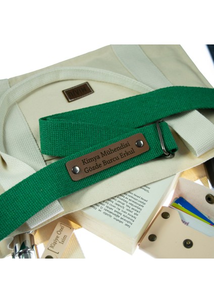 Yeşil Renk, İsminize Özel Üretilen, Çanta Veya Hafif Çanta Kemeri, 200 Cm Boyunda, Hediyelik Askı fırsatları