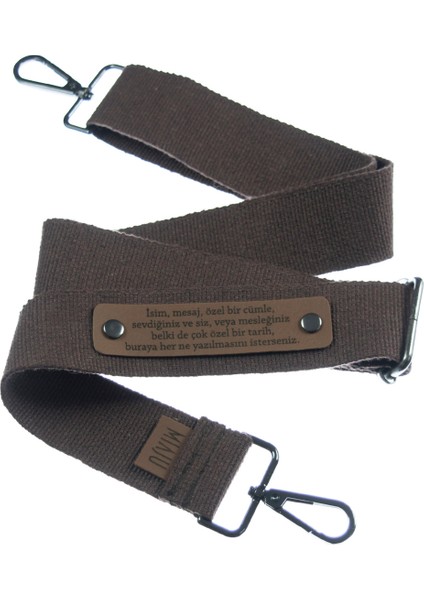 Koyu Kahve Renk, Kişiye Özel, Uzunluğu Ayarlanabilir 160 Cm Çanta Kayışı, Kurumsal Firmalara Uygun