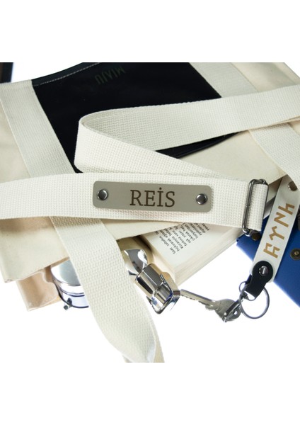 Krem Renk, Kanvas Çantalar Için Isme Özel, 180 cm Omuz Askısı, Arkadaşına Benzersiz fiyatları