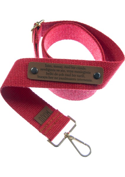 Kırmızı Renk, Sinemacılara Özel, İsme Özel Dokunuşu İle Şık Hediye Seçeneği Çanta Kayışı, 220 Cm fırsatları