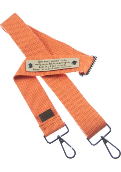 Mercan Renk, İsminize Özel Stil Şık Ve Fonksiyonel Çanta Omuz Askısı, 140 Cm Çantanıza Yedek Askı