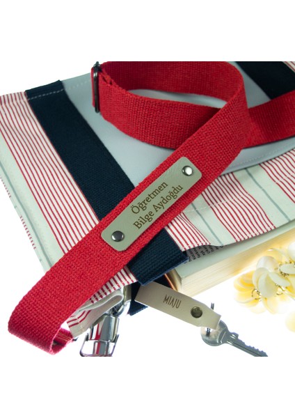 Kırmızı Renk, Kişiye Özel Çevre Bilimcileri İçin Fonksiyonel 200 Cm Çanta Askısı, Tasarım Hediye fırsatları