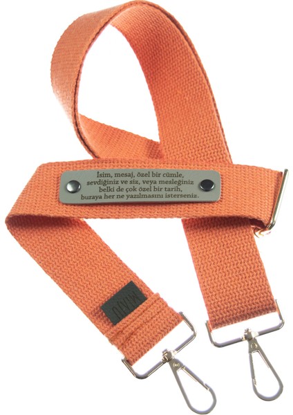 Mercan Renk, Kişiye Özel Ayar Tokalı Çanta Kemeri, 140 Cm Renkli Şık Tasarım Çanta Omuz Askısı
