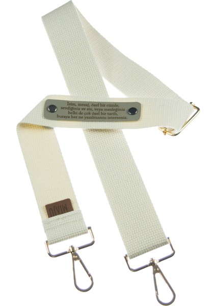 Krem Renk, Ekstra Konforlu Çanta Askısı, 180 Cm Kişiselleştirilebilir Tasarım, Hediyelik Omuz Askısı