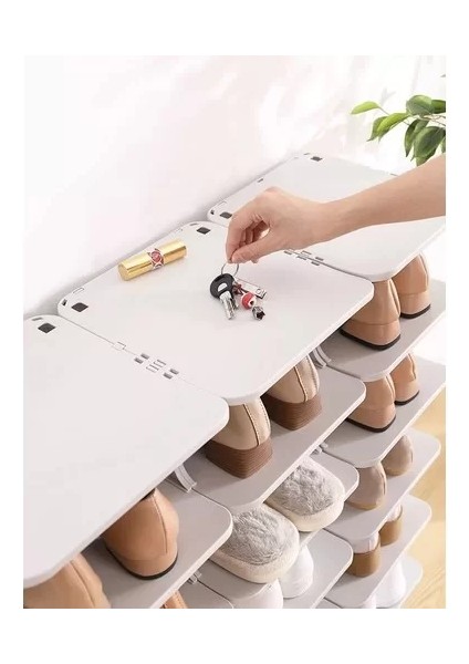 5 Katlı Pratik Ayakkabılık Ayakkabı Rafı modelleri