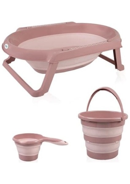 Babyjem Katlanır Banyo Küvet Seti 765 Somon
