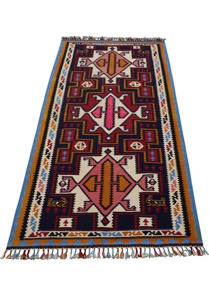 Yeni El Dokuma Zarif Persian Iran Şiraz Yün Kilim 5460
