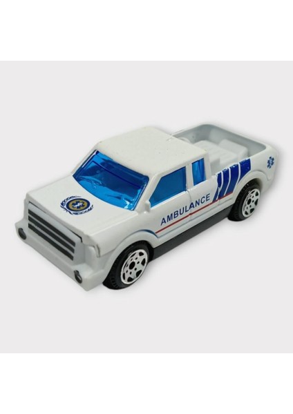 Küçük Metal Sağlık Hizmetleri Araçları 7 cm - Pick-Up