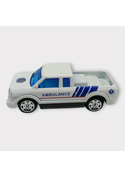 Küçük Metal Sağlık Hizmetleri Araçları 7 cm - Pick-Up