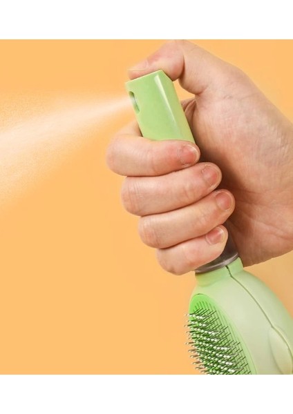 Pratik Basmalı Telli Su Sprey Hazneli Hayvan Fırçası Çift 2in 1