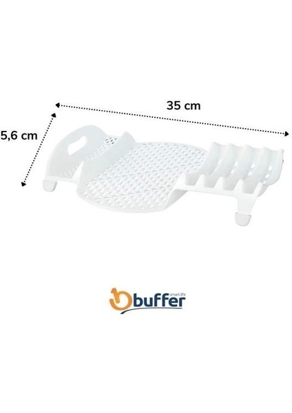 Lavabo Kenarı Fonksiyonel Tezgah Üstü Bardak Tabak Kaşık Kurutmalı Bulaşıklık Tabaklık