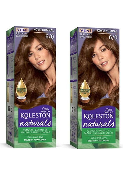 Naturals Saç Boyası Koyu Kumral 6/0 2x Paket