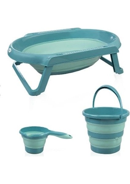 Babyjem Katlanır Banyo Küvet Seti 765 Turkuaz