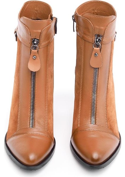 Hakiki Deri Fermuarlı Kadın Bot modelleri