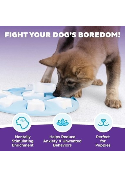 Nina Ottosson By Puppy Smart Blue Interactive Treat Puzzle Dog Toy