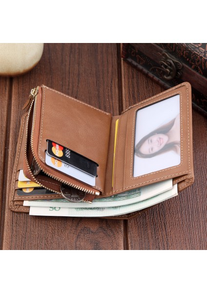 Hengsheng Erkek Cüzdan Kısa Cüzdan Erkekler Erkek Dolar Klip Retro Kart Paketi Aliexpress Wallet Men (Yurt Dışından)