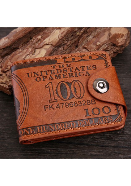 Yaratıcı Yeni Gerilim Trafosu Kısa Retro Manyetik Yapış Usd Desen Dolar Çanta Iş Tarzı Erkek Cüzdan (Yurt Dışından)