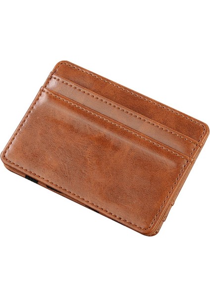Microgood Erkek Moda Sihirli Suni Deri Ince Cüzdan Para Klip Kart Sahibinin Çanta (Yurt Dışından)