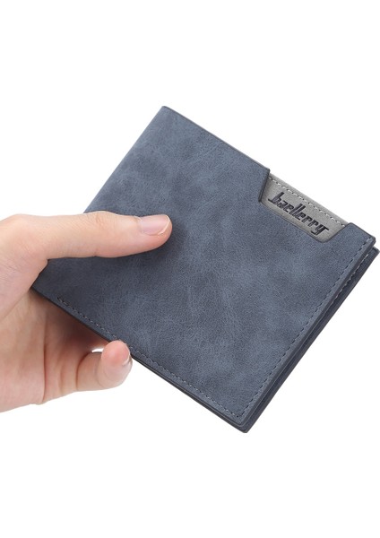 Erkek Ince Cüzdan Büyük Kapasiteli Erkek Cüzdan Minimalist Ön Cep Bifold Deri Çanta Erkek Hediye Için (Yurt Dışından)