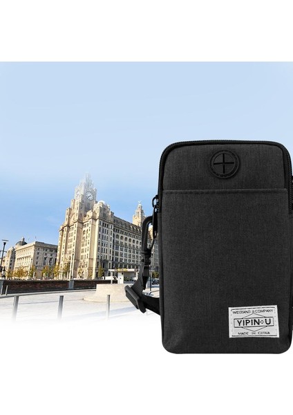 Yıpınu Çok Fonksiyonlu Su Geçirmez Açık Telefon Çantası Anti-Hırsızlık Güvenlik Spor Mini Çanta Cüzdan Kımlık Tutucu Pasaport Tutucu Boyun Bag.black (Yurt Dışından)