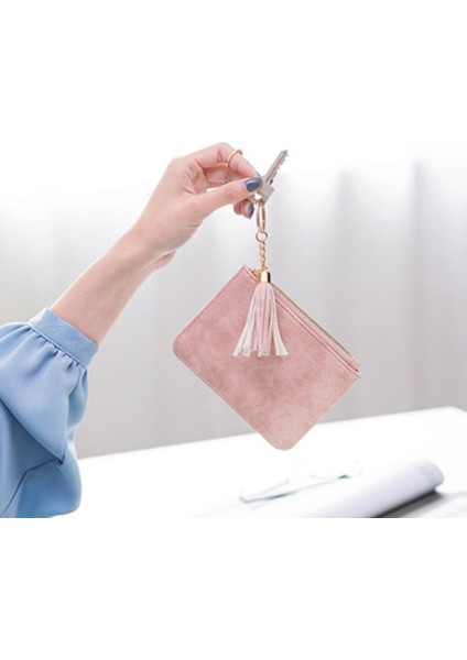 Mini Kadın Cüzdan Kadın Deri Ince Sevimli Ince Bayanlar Bozuk Para Cüzdanı Kartlar Için Küçük Cüzdan Kadın Fermuar (Pembe) (Yurt Dışından) fırsatları