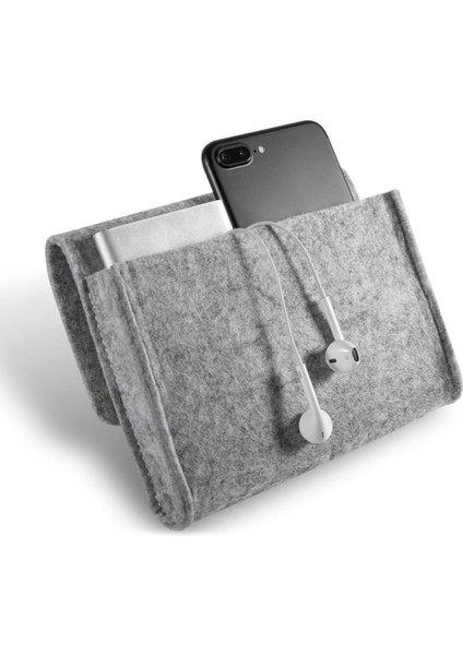 Ev Saklama Torbaları Seyahat Depolama Organizasyonu Anahtar Para Paketi Mini Keçe Kese Kulaklık Kartı Ev Saklama Torbaları Masa Düzenleyici (Yurt Dışından)