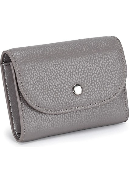 Pu Deri Bozuk Para Cüzdanı Mini Büyük Kapasiteli Para Çantası Kafa Katmanı Dana Derisi Çok Fonksiyonlu Kartvizit Çantası Gri (Yurt Dışından) indirimleri