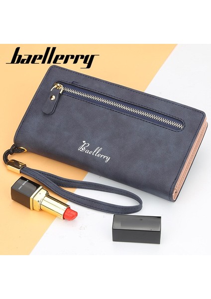 Baellerry Vintage Para Çantası Telefon Debriyaj Cuzdan Bayan Kadın Deri Kadın Çanta Fermuar Uzun Kart Tutucu Bayanlar Cüzdan Bayan Cüzdan (Yurt Dışından) fırsatları