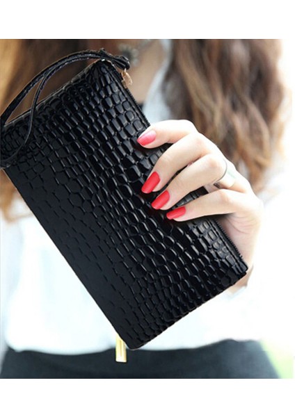 Microgood Kadın Moda Deri Çanta Mini Çanta Nakit Para Depolama Uzun Cüzdan (Yurt Dışından)
