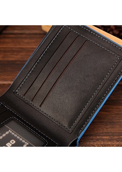 Microgood Erkekler Iş Demir Köşe Deri Kartlıklı Çanta Bifold Para Klipsli Cüzdan (Yurt Dışından)