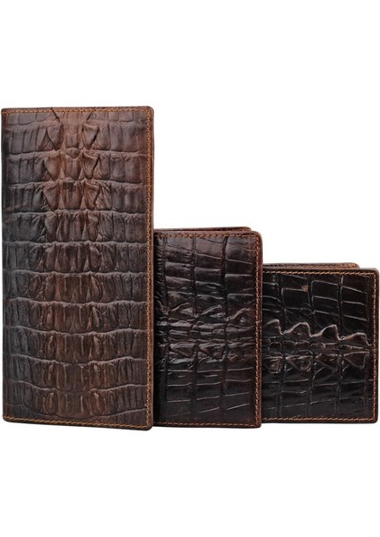 Vintage Ejderha Timsah Erkek Inek Derisi Uzun Bifold Para Cebi Çiçek At Panda Kaplan Deri Erkek Kısa Çanta Bayanlar Cüzdan (Yurt Dışından)