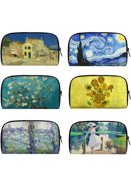 Yağlıboya Ayçiçeği Yıldızlı Gece Cüzdan Van Gogh Kadın Çanta Kredi Kartı Telefon Sahipleri Para Çantası Erkek Çanta Uzun Cüzdan (Yurt Dışından)